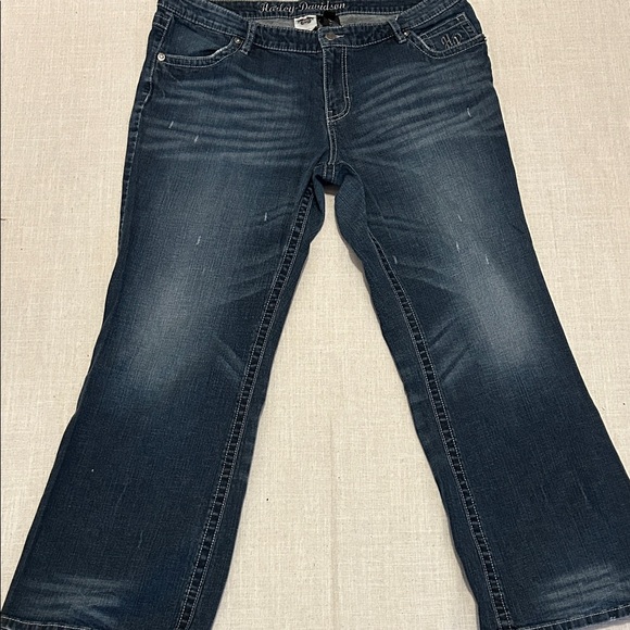 Harley-Davidson Jeans Women's Size 20 Boot Cut Embellished Rhinestone Wings - Picture 13 of 13